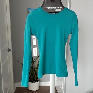 Aritzia Turquoise Contour Thumbhole Longsleeve Top